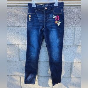 Wonder Nation Dark Blue Jegging Embroidered Flowers